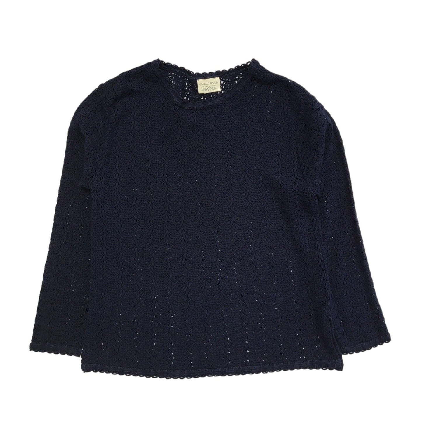 Cockleshell Vintage 90's Blue Long Sleeve Top Womens UK Size L