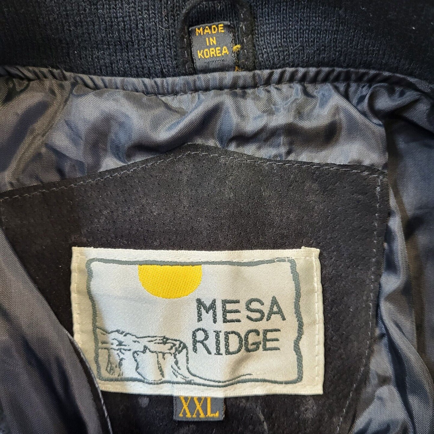 Mesa Ridge 90s Vintage Black Zip Up Suede Jacket Men's Size 2XL