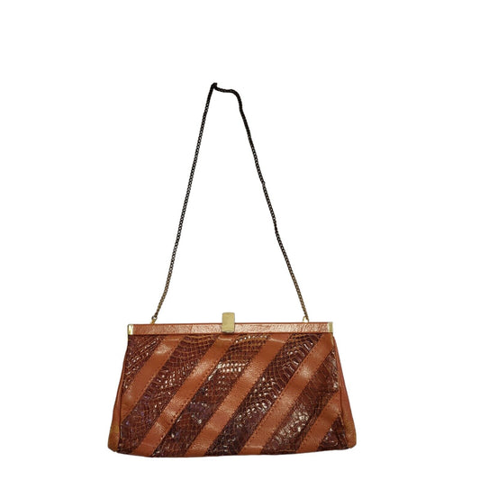 Jane Shilton Brown Leather Cross Body Shoulder Bag Uk Women's Size 10.5" x 6"