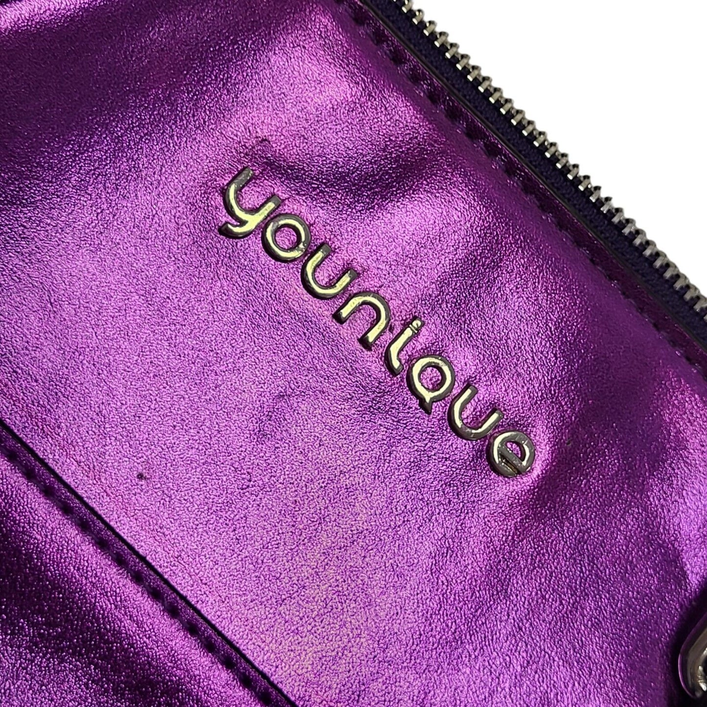 Younique Purple Leather Shoulder Hand Bag Uk Women's Size 14.5" x 11"