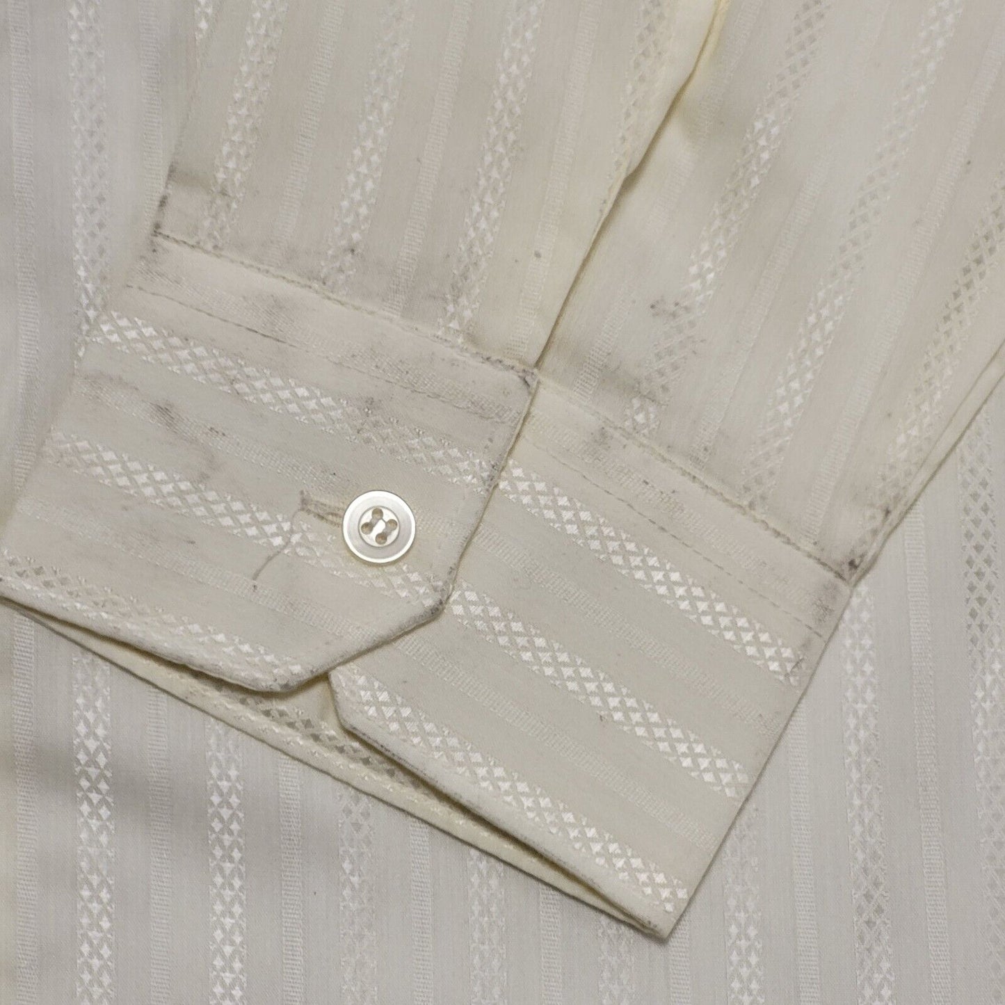 Pierre Leon 70s Vintage Pale Yellow Shirt Uk Men's XL BNWT