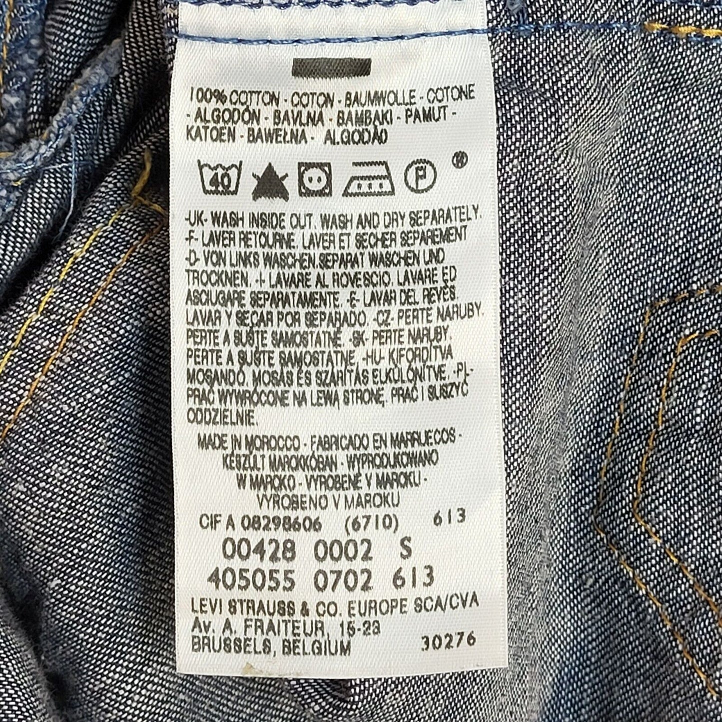 Levi's 90s Dark Blue 3/4 Denim Dungarees Uk Women's Size S 8 W28 L19