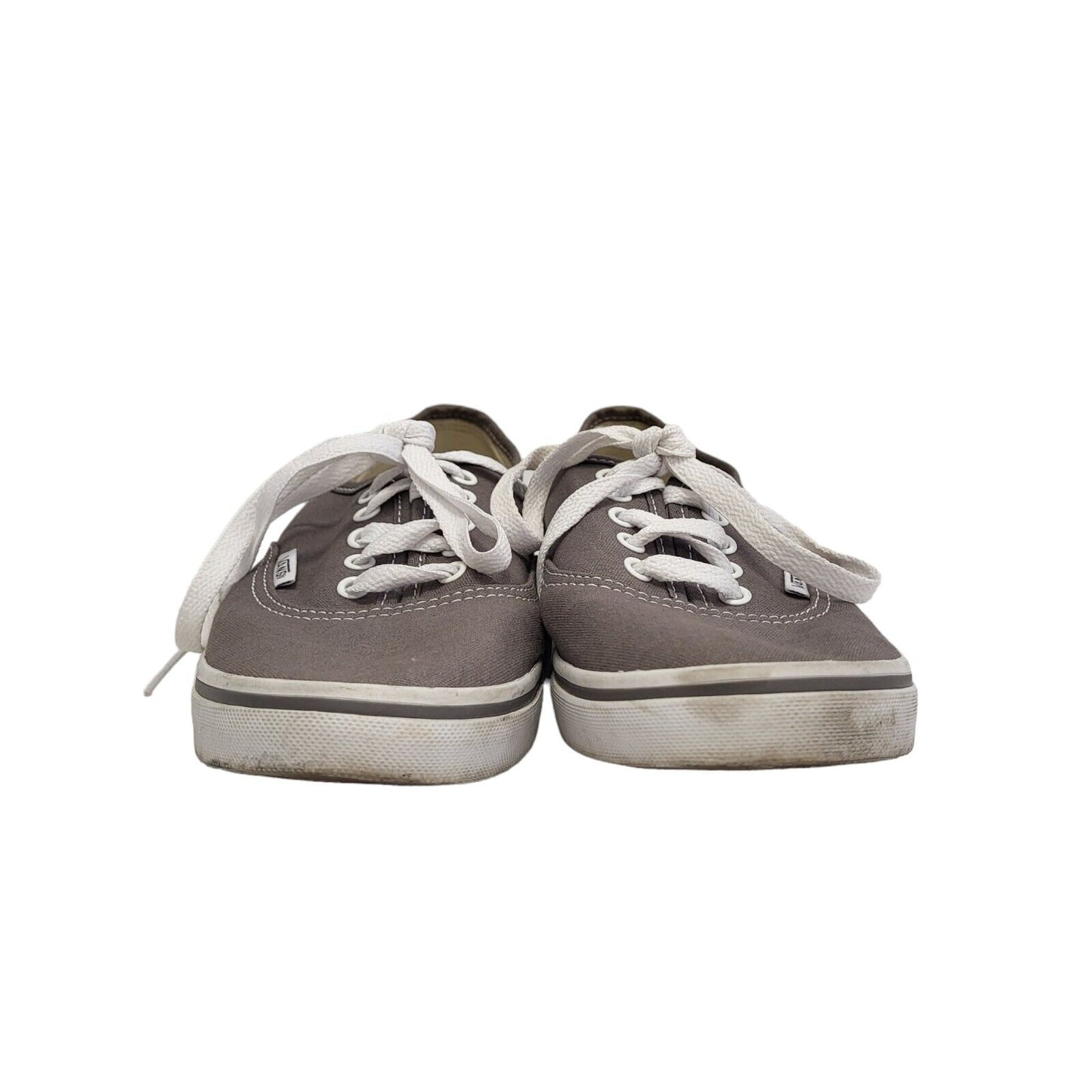 Vans Grey White Lace-up Sports Casual Women's Trainers Uk Size 6