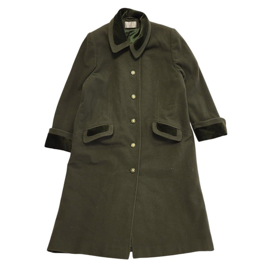 Heirloom Vintage 80s Green Button Rain Coat Women's Size 16