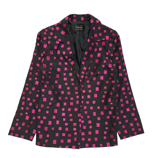 Dana Buchman Vintage 80's Black Pink Box Open Blazer Jacket Women's UK Size 10
