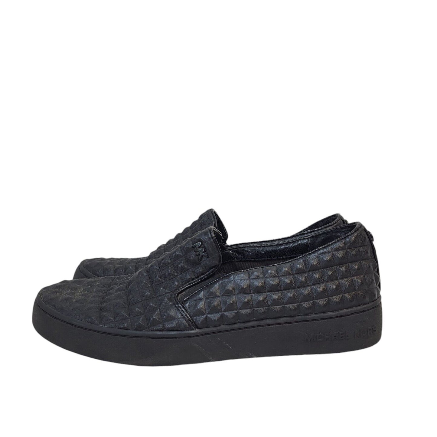 Michael Kors Black Slip-On Faux Leather Casual Flat Shoes Uk Women's Size 4
