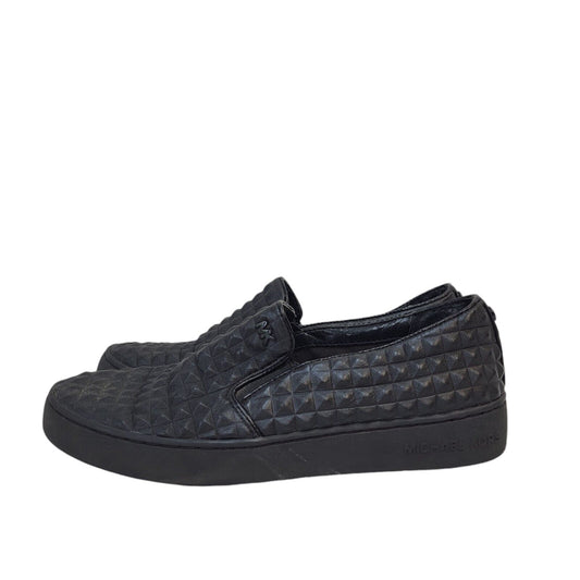 Michael Kors Black Slip-On Faux Leather Casual Flat Shoes Uk Women's Size 4
