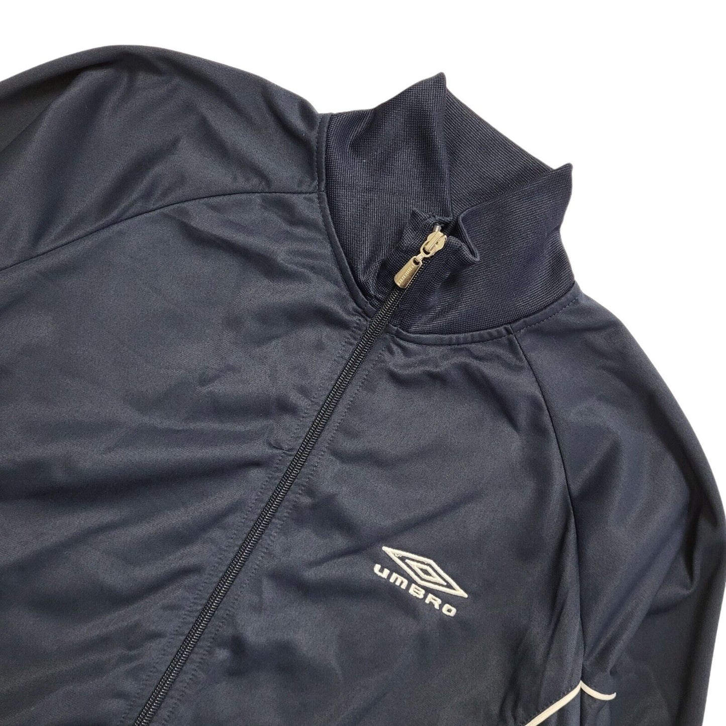 Umbro 90s Vintage Navy Blue Tracksuit Top/Jacket Uk Men's Size Small