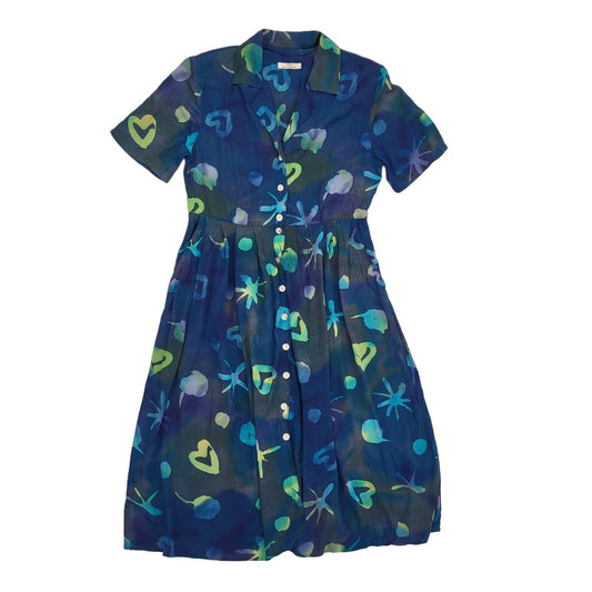 Marks & Spencer 90s Vintage Stars & Hearts Daywear Dress Women's Size 12