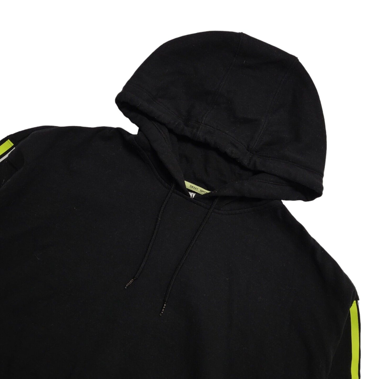 DKNY Black Cropped Hoodie UK Women's Size Large
