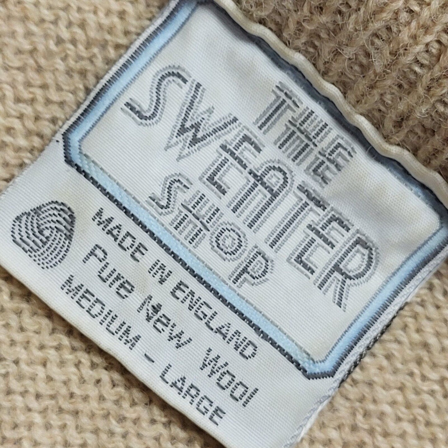 Sweater Shop Vintage 80's Beige Crew Neck Jumper Uk Men's Size XL