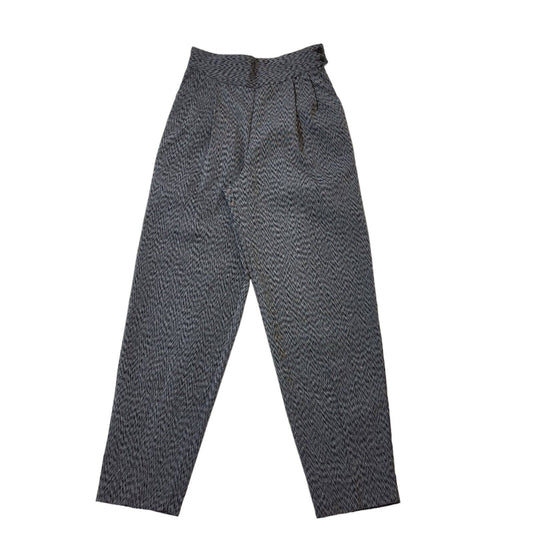 Happy Legs 90s Vintage Grey Pleated Tapered Trousers Women's Size XS W25 L27