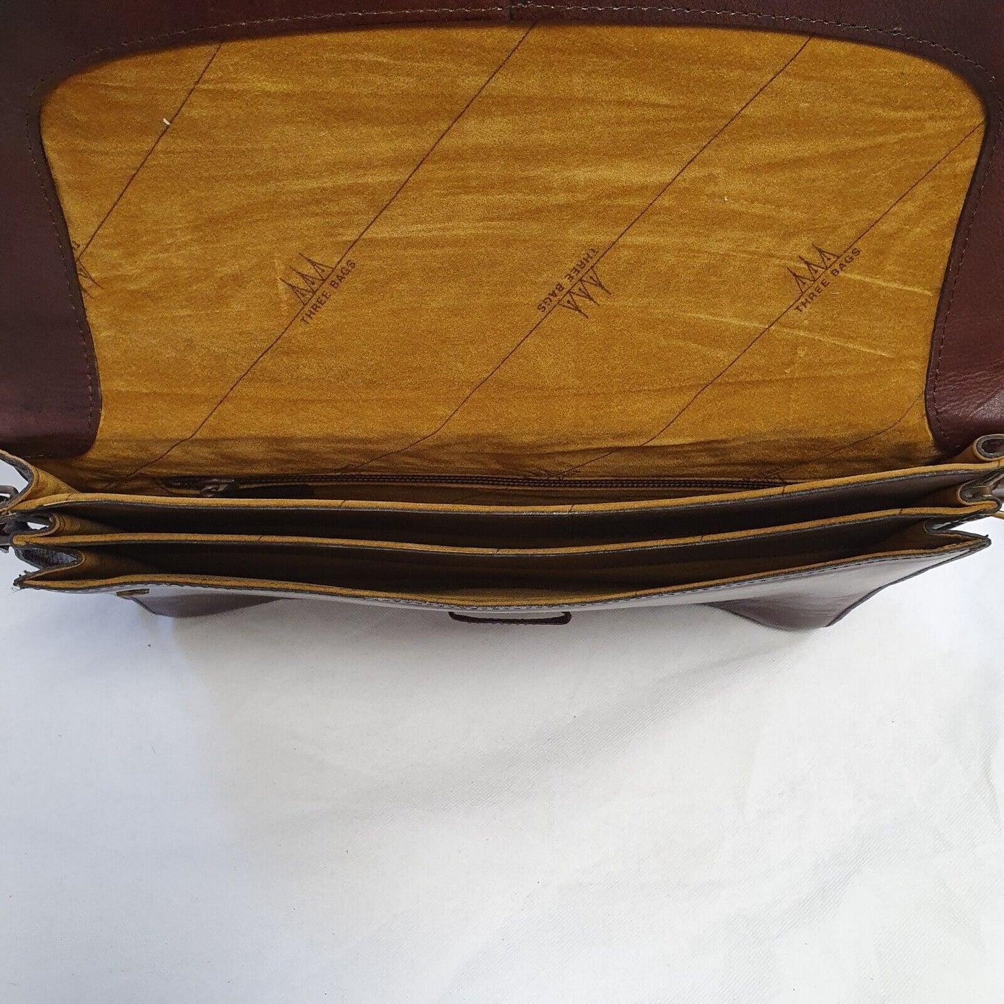 Three Bags Of Finland Vintage 90s Leather Shoulder Bag Laukku Varkaus 14" x 10"