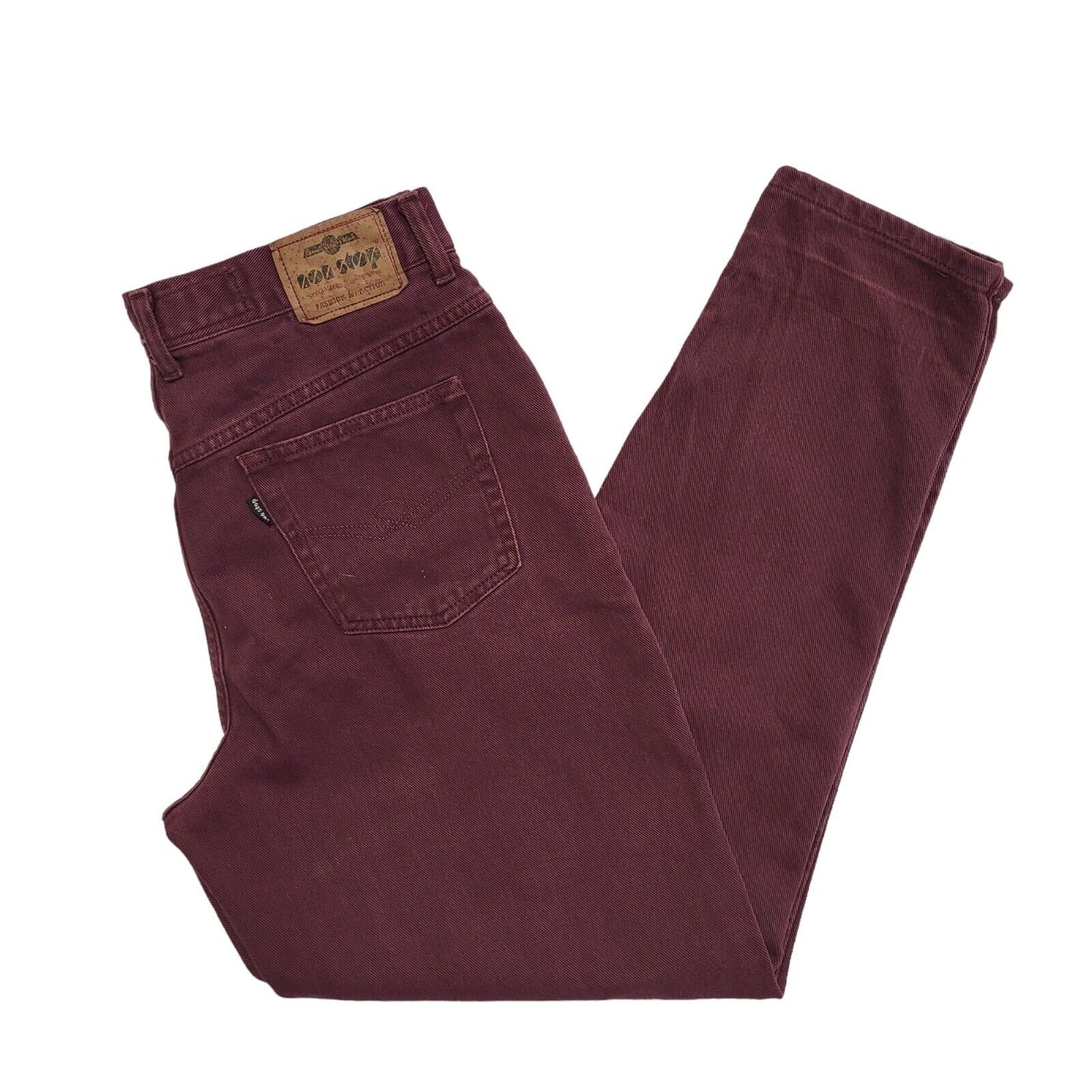 101 Stop 90s Burgundy Straight Leg Denim Jeans Men's Size M W33 L31