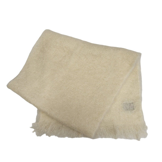 Glen Cree Vintage 80s  Cream Mohair Rectangle Scarf Uk Women's 60'' X 18''