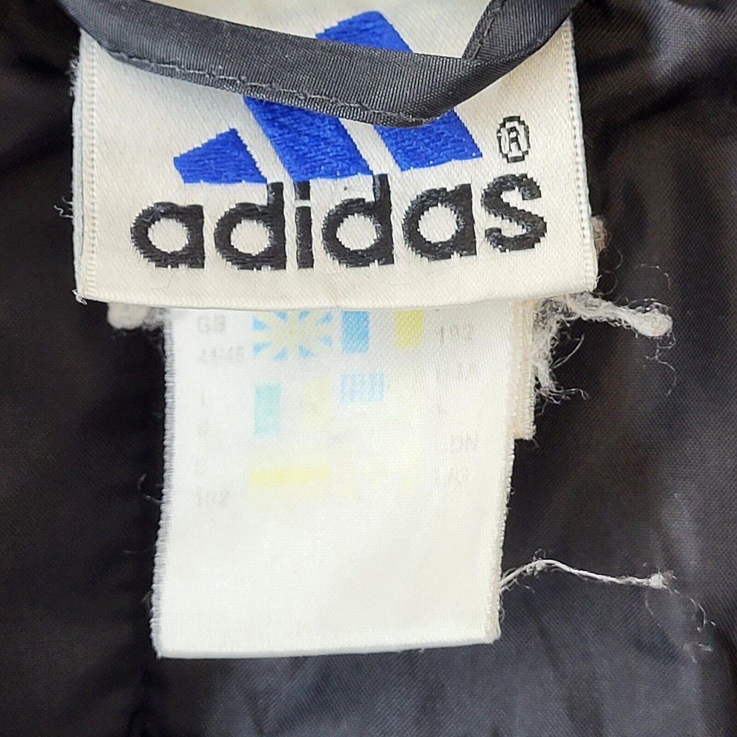 Adidas 90s Vintage Black Over-sized Windbreaker Coat Men's Size 2XLarge