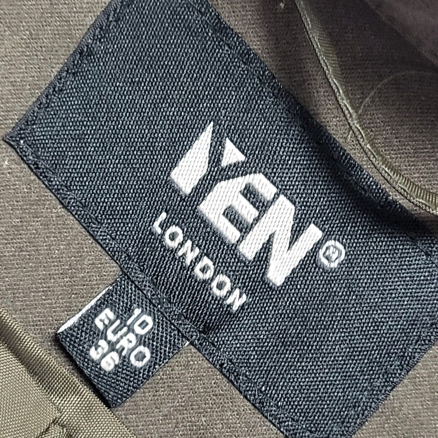 Yen London Vintage 90's Green Button Front Jacket Womens UK Size 10