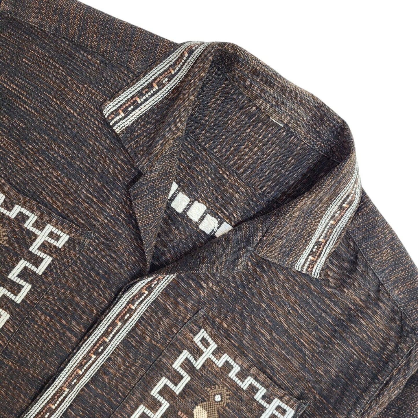 Vintage 80s Brown Button-Up Shackett Jacket Uk Men's Size Large