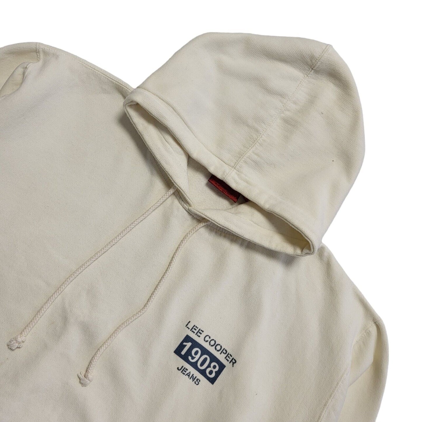 Lee Cooper Vintage Y2k Beige Pullover Sweatshirt Hoodie Uk Men's Size XL
