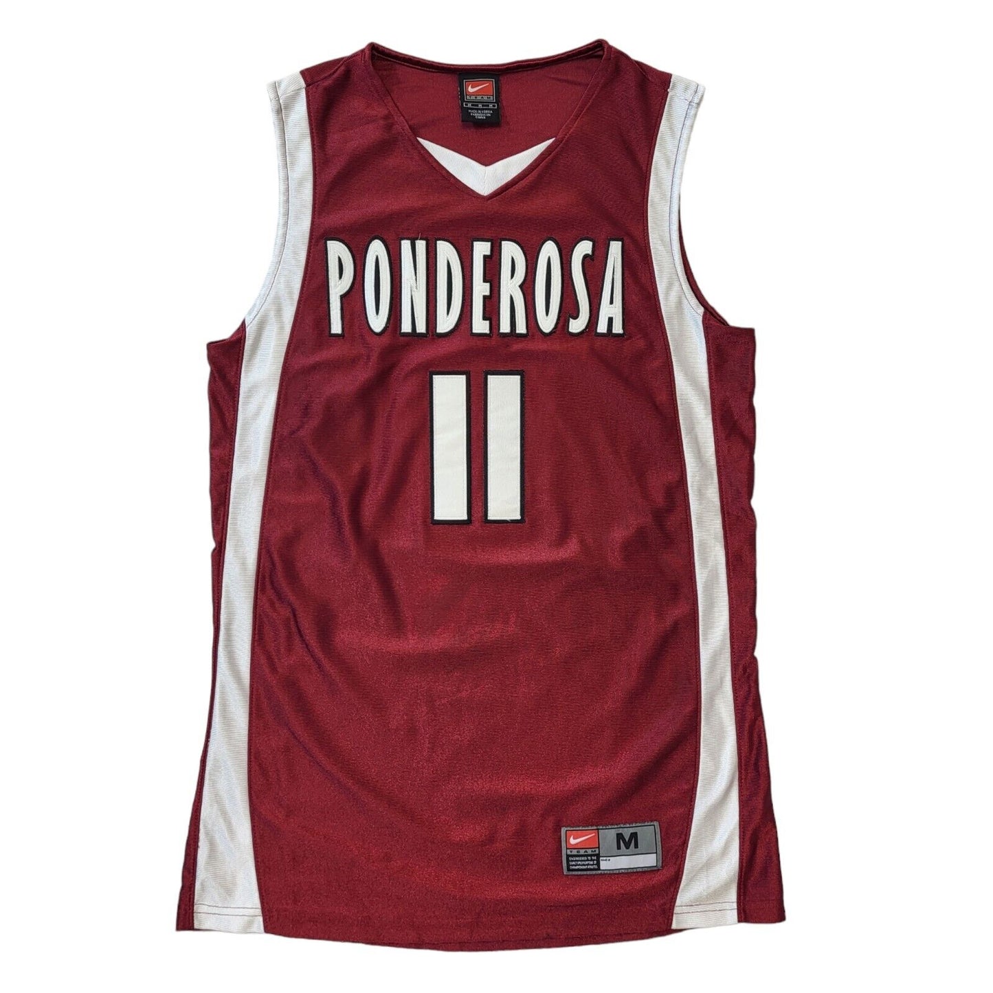 Nike Team 90s NBA Red White No 11 Ponderosa Vest Top Men's Size M