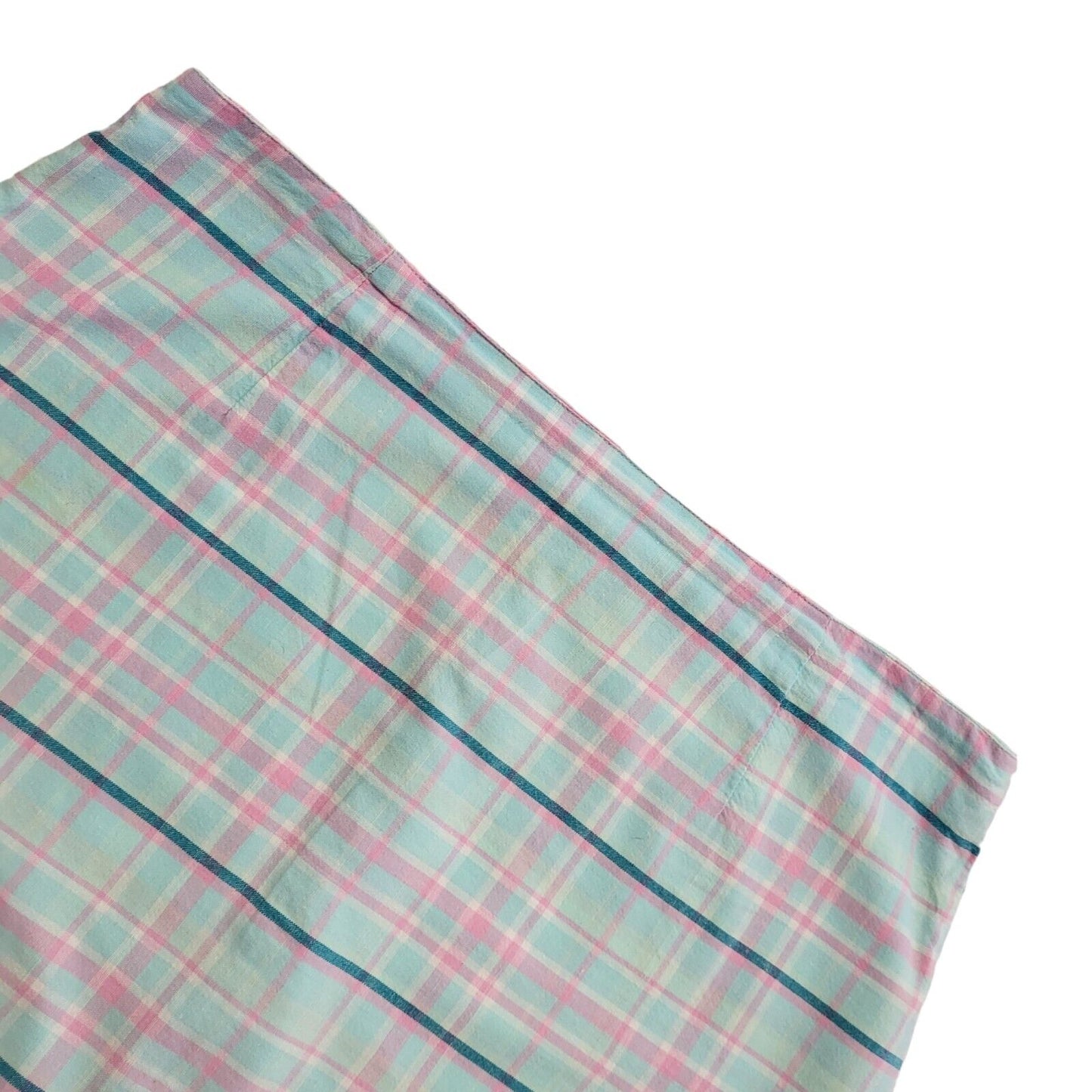 Joie De Vivre Vintage 90's Blue & Pink Checked A-Line Skirt Womens UK 14 W32