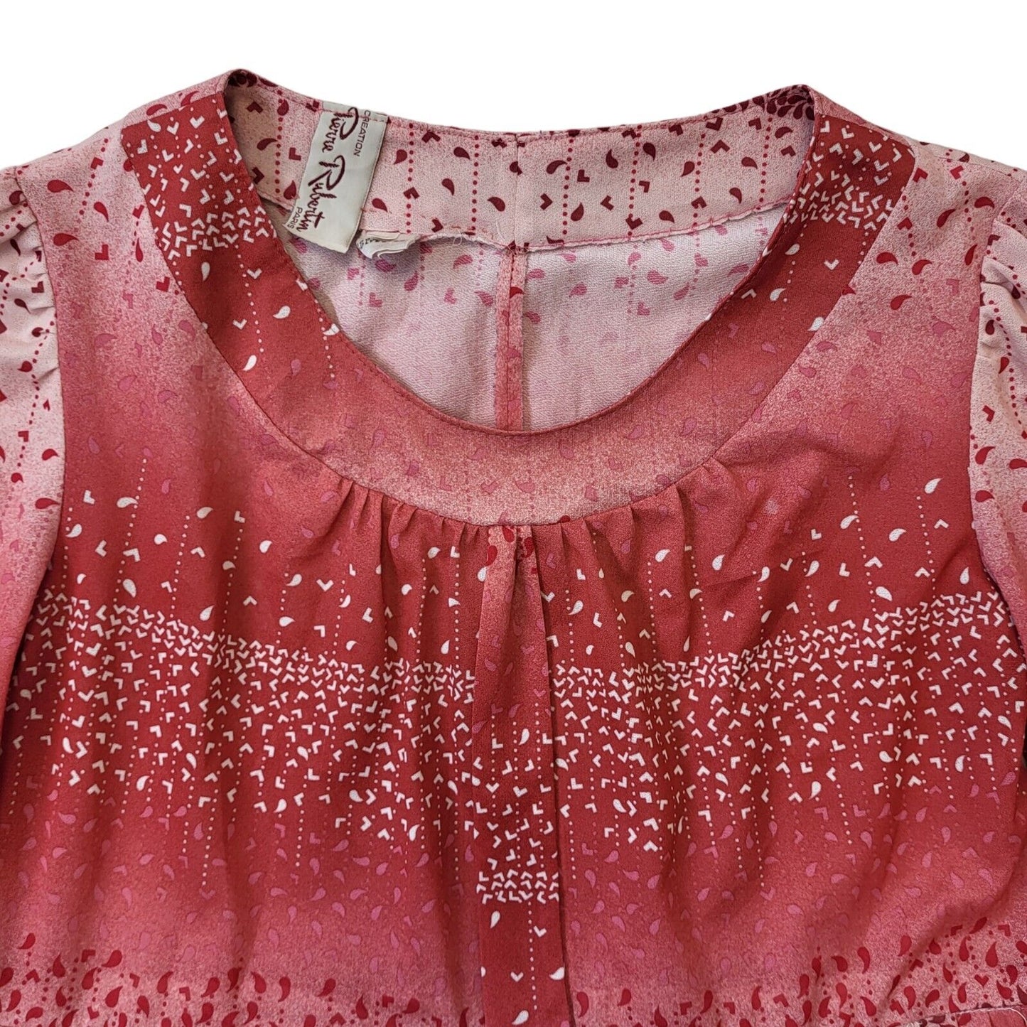 70s Vintage Pierre Rubertin Dress Women's Size 12 Eu 40