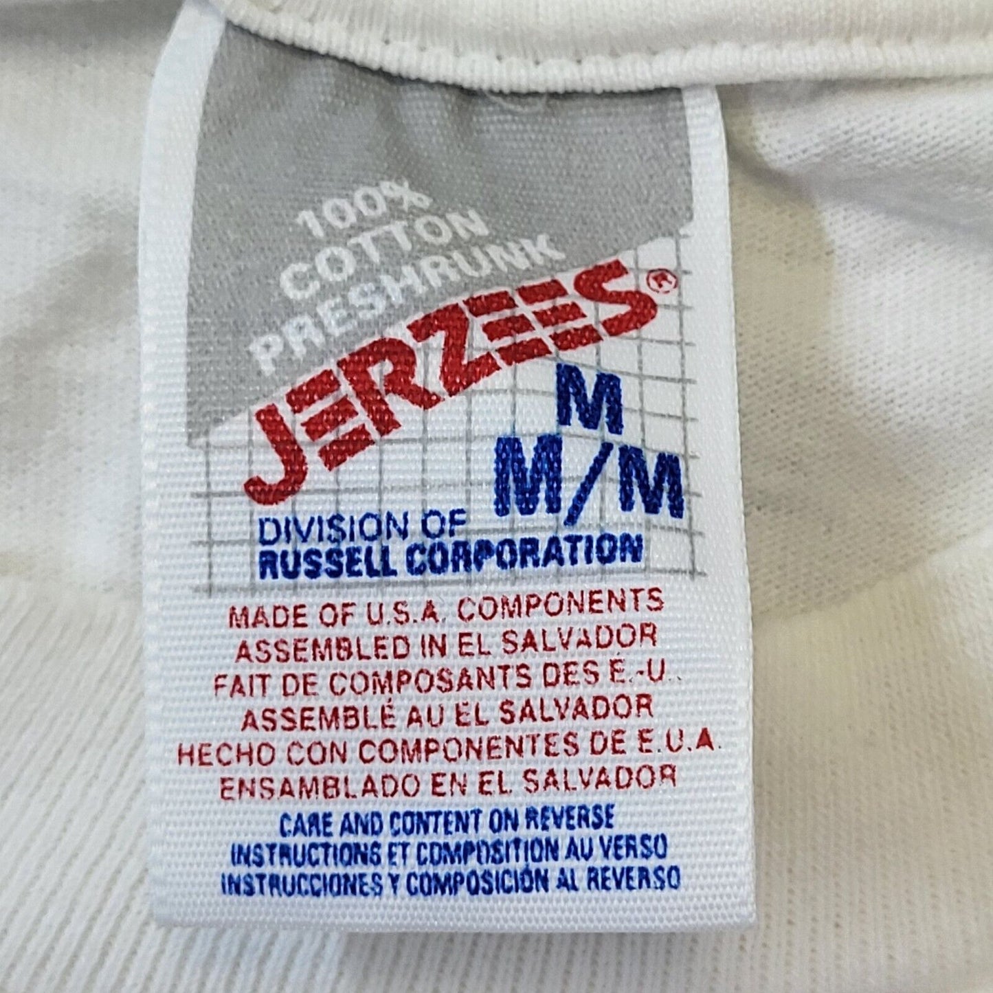 Jerzees 90s Vintage Waikiki Beach White Crew Neck T-Shirt Men's Size M