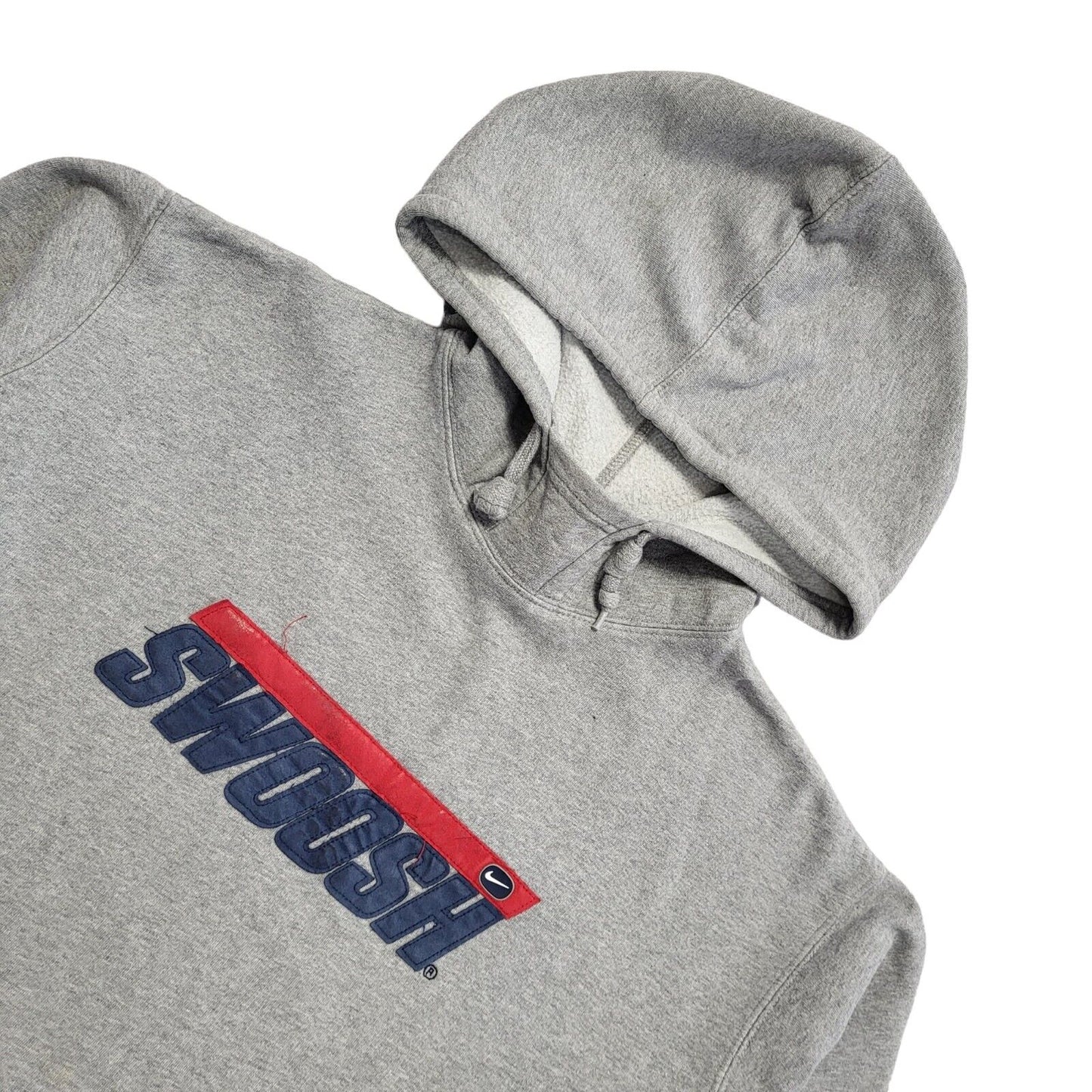 Nike Swoosh Vintage Y2k Grey Pullover Sweatshirt Hoodie Uk Men's Size L
