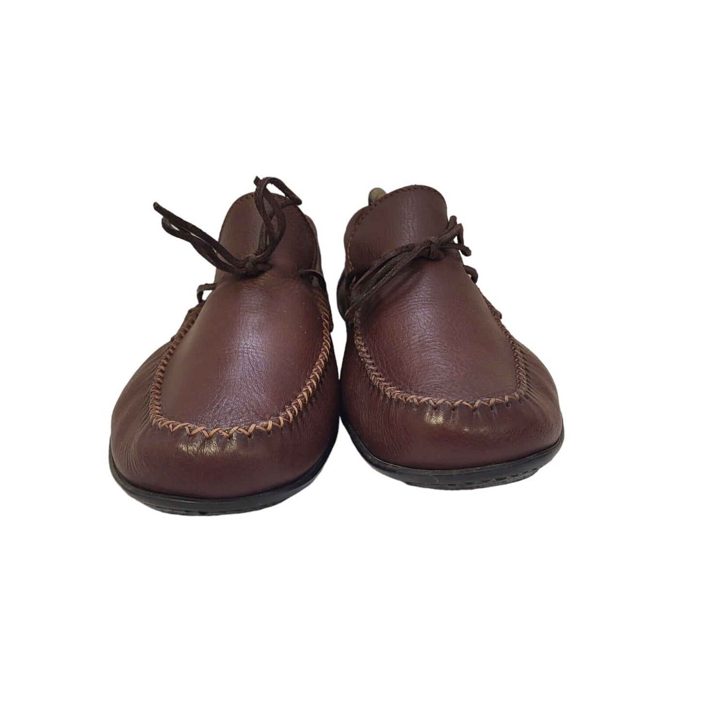 Guidone Brown Lace-up Casual Leather Flat Shoes Uk Men's Size 10
