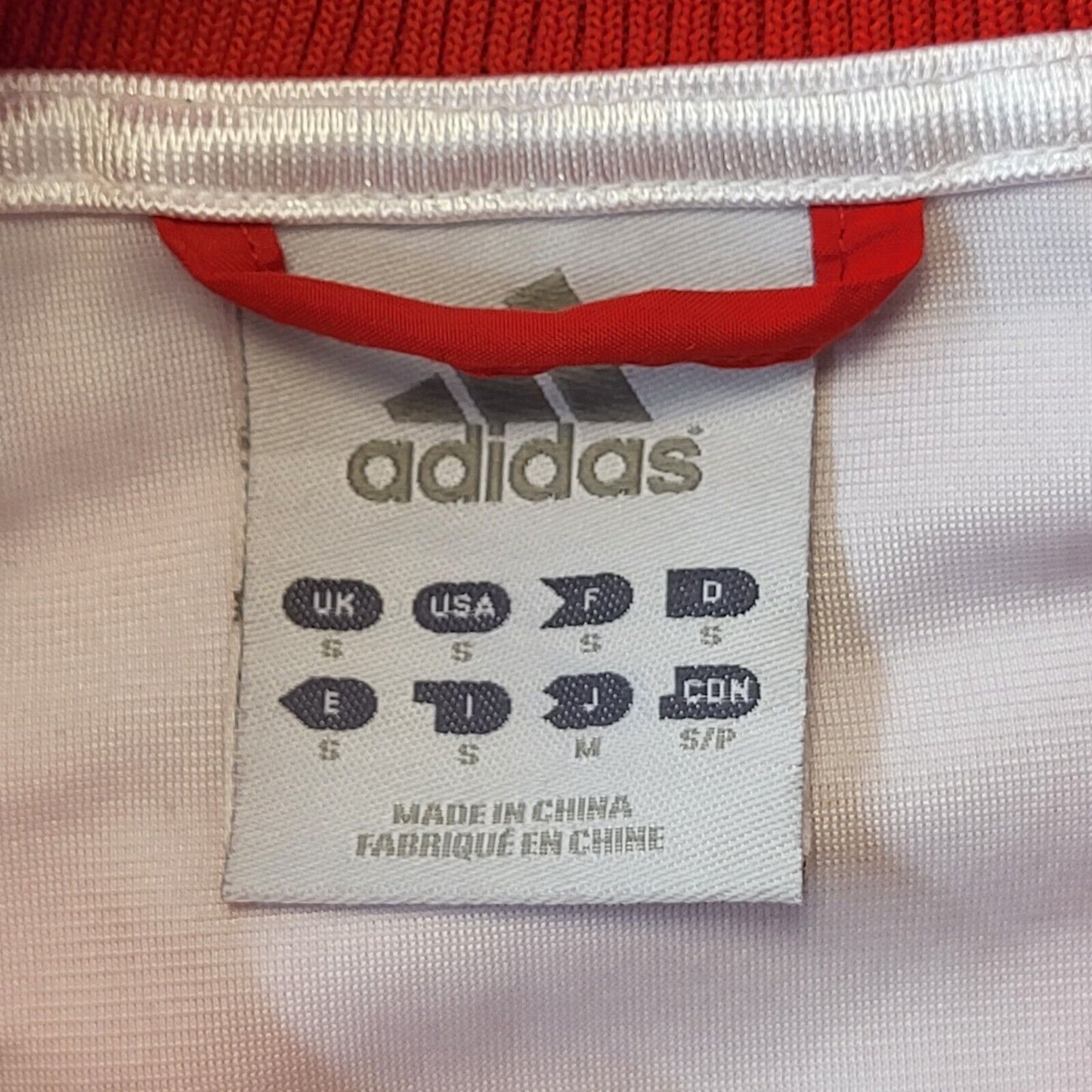 Adidas Y2K LFC Red & White Snap Fasten Track Jacket Men's Size Small