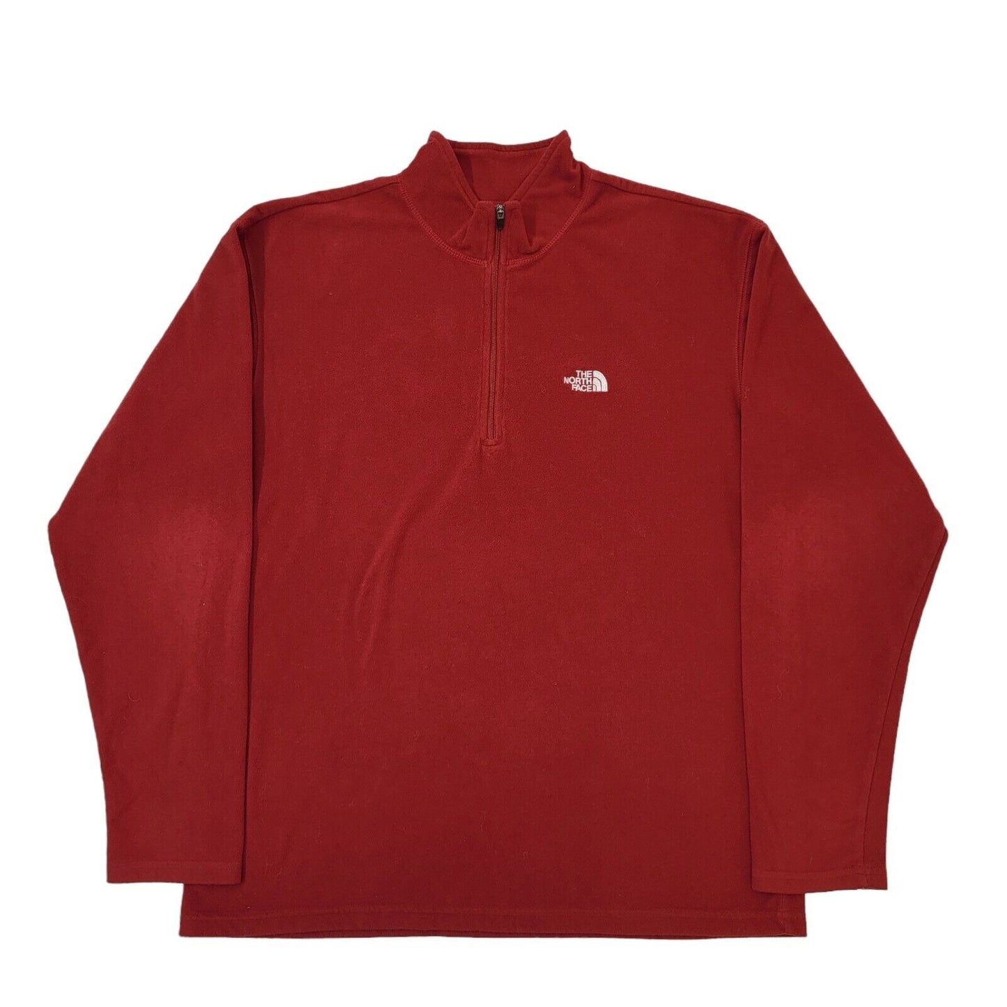 The North Face Red 1/4 Zip Fleece Men's Size M