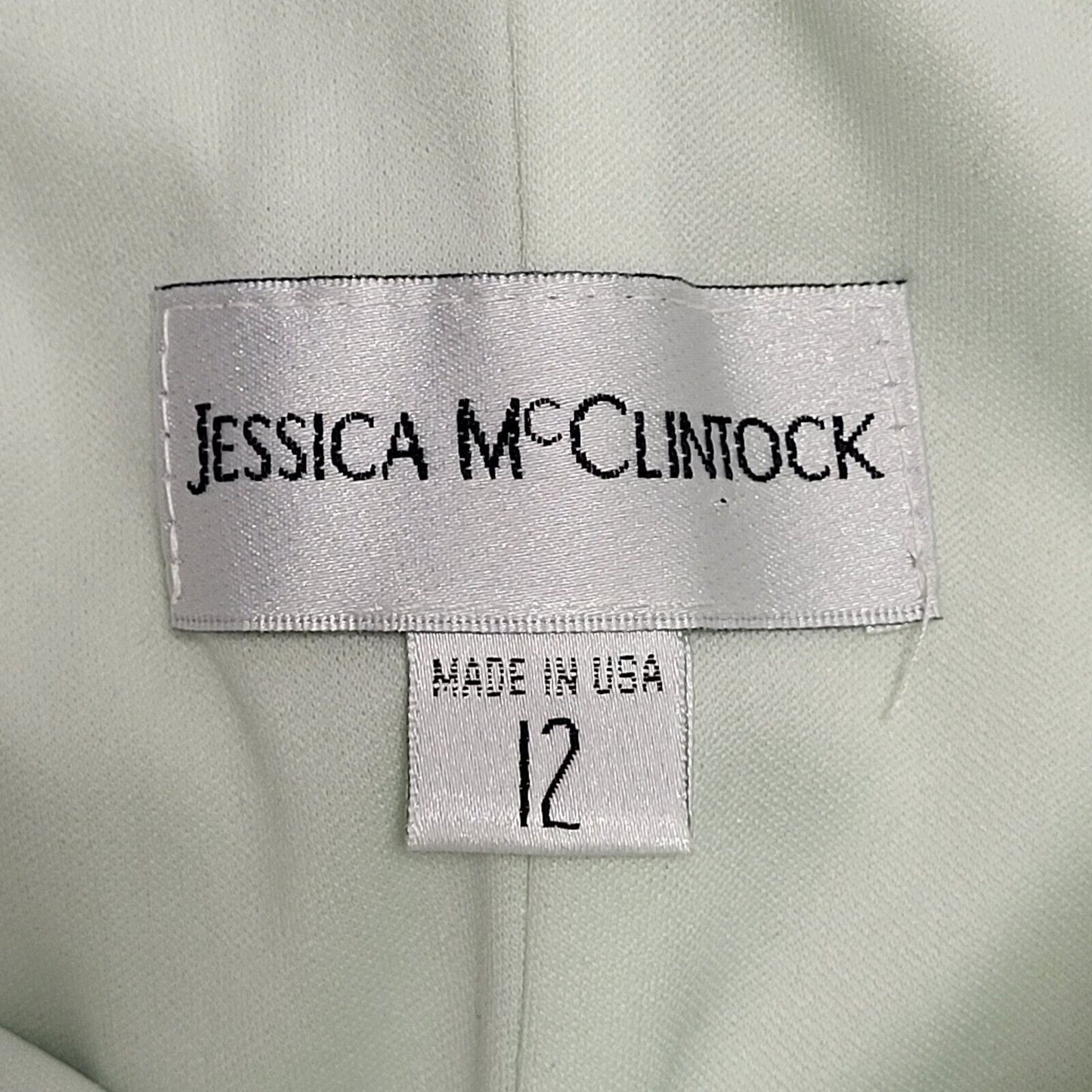 Jessica McClintock Y2K Light Green Prom Dress Women's 12