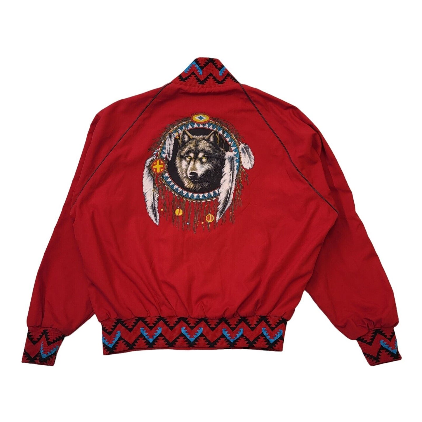 West Ark USA Vintage 80's Red Snap Button Jacket Mens Size XL