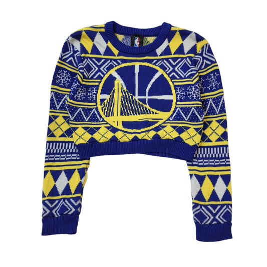 NBA Golden State Warriors Christmas Cropped Jumper Womens Size XL