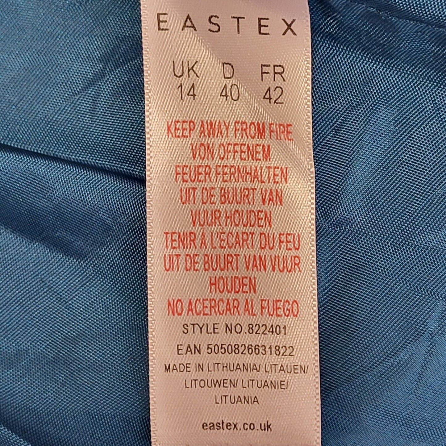 Eastex Vintage 90's Long Blue A-Line Skirt Womens UK Size 14 W32