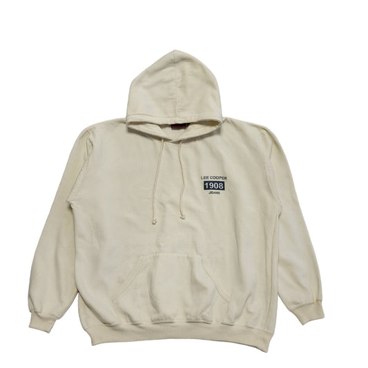 Lee Cooper Vintage Y2k Beige Pullover Sweatshirt Hoodie Uk Men's Size XL