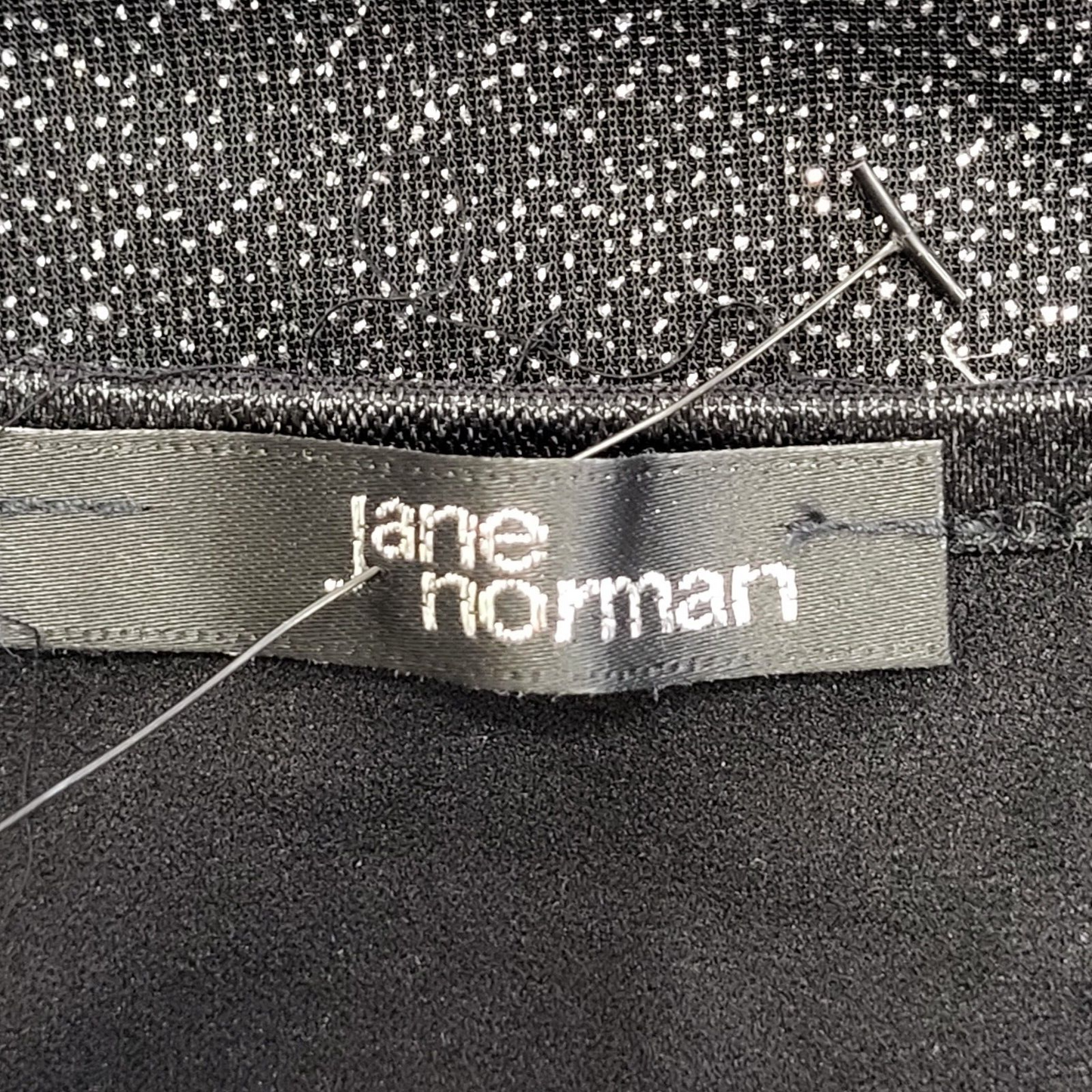 Jane Norman Y2K Black Sparkly Party Dress UK Size 8