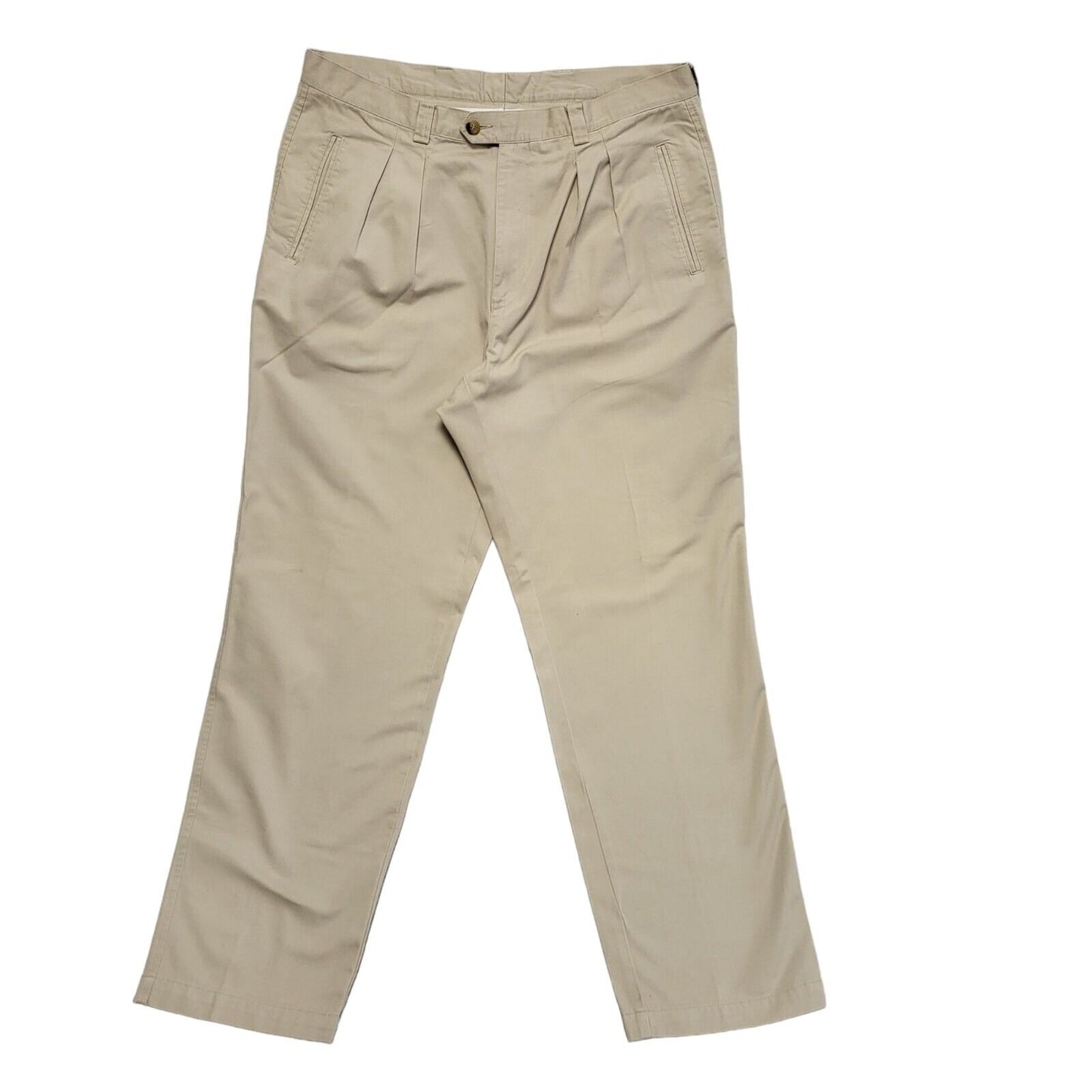 George Y2k Vintage Beige Straight Leg Chino Trousers Uk Men's XL W36 L30