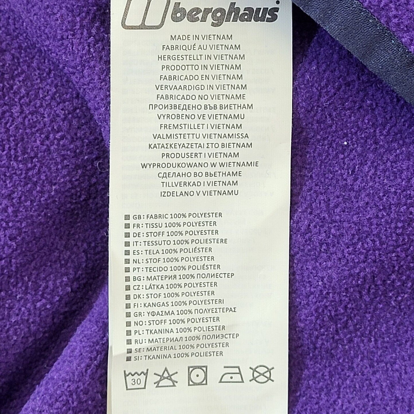 Berghaus Purple Zip Up Fleece Jacket Women's Size 10