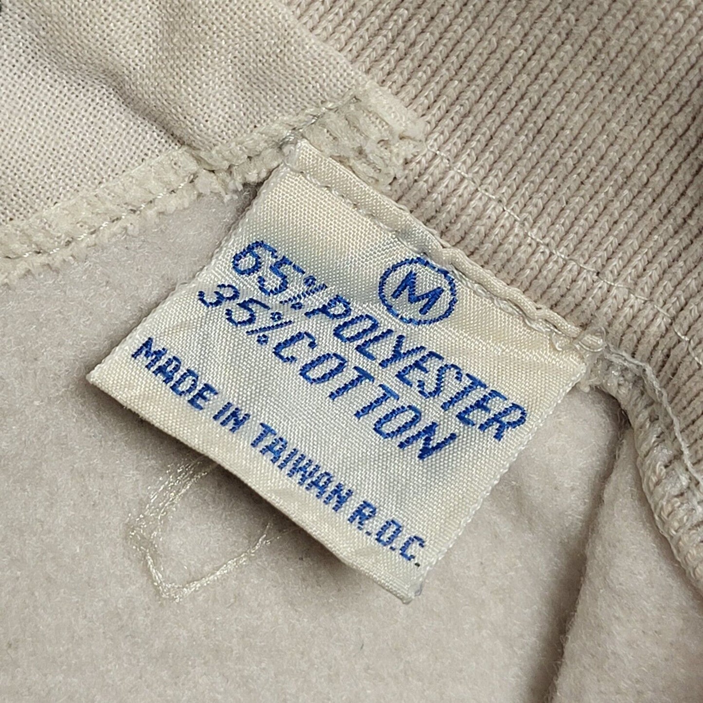Base Airways 80s Beige Collared Sweatshirt Uk Men's Size Medium