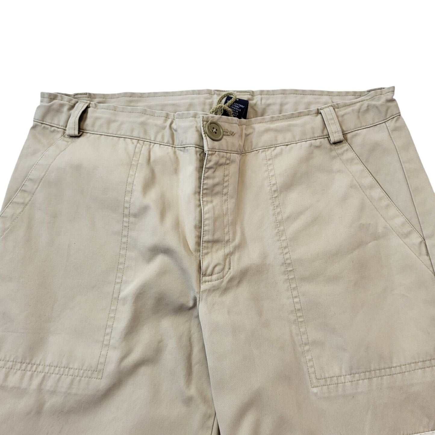 Gap 90s Vintage  Beige Cropped Trousers Women's Size 8 W26 L23
