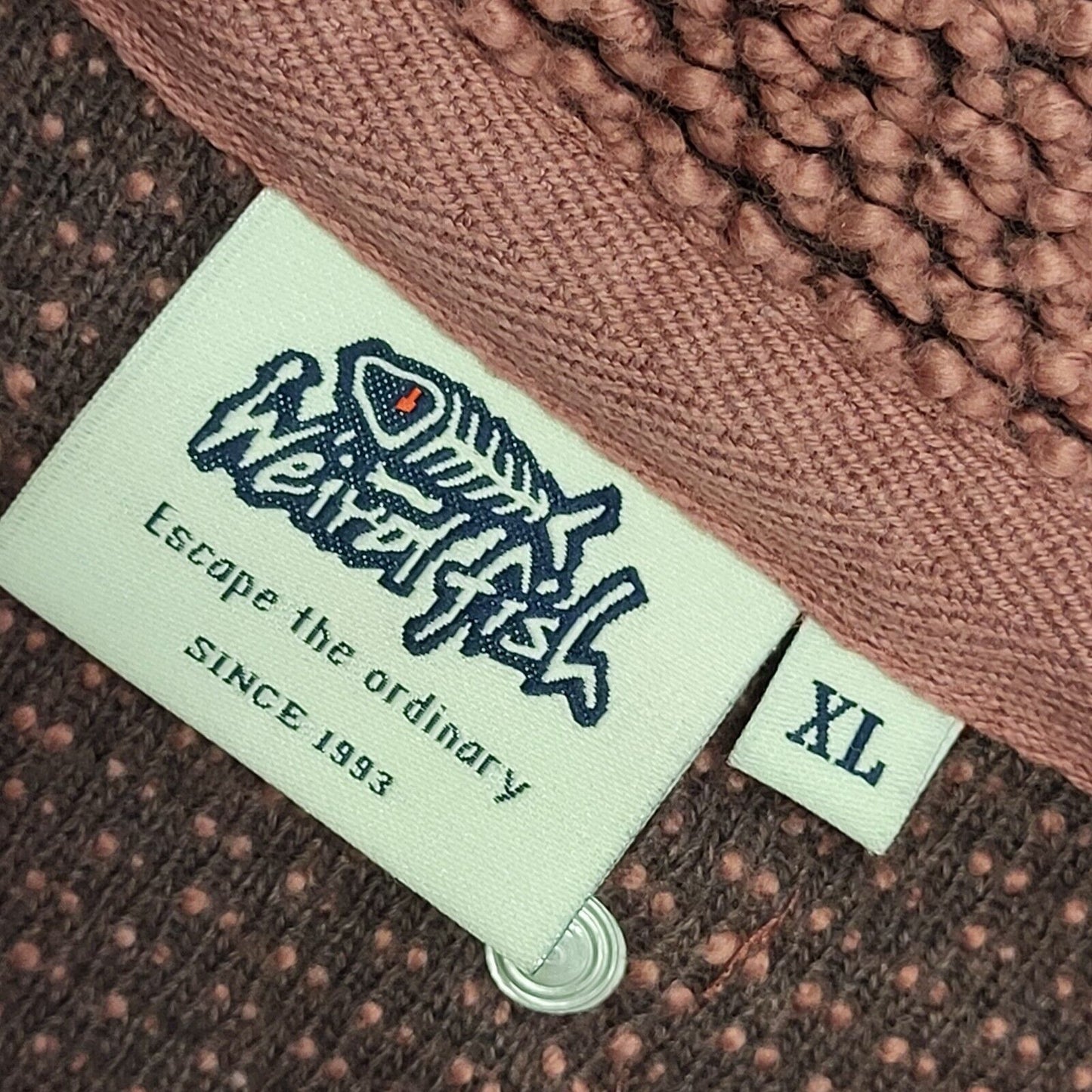 Weird Fish Pink Y2k 1/4 Zip Jumper Uk Men's Size XL