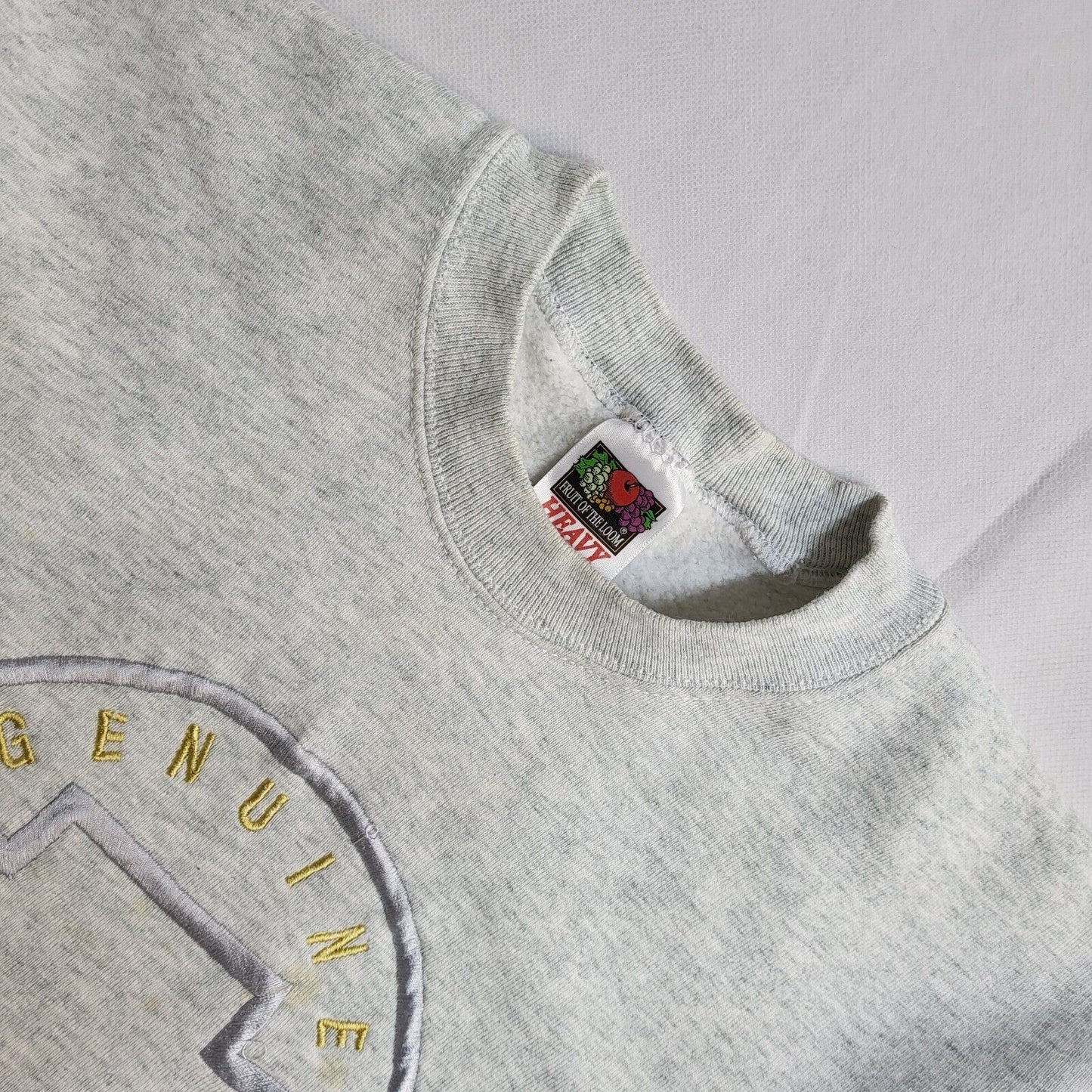 Fruit Of The Loom Grey Chevrolet Vintage 90's Sweatshirt UK Men's Size M