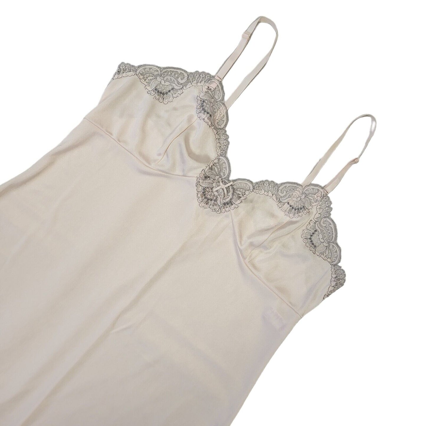 Vintage 90s Peach Sleeveless Night Dress Uk Women's Size 16