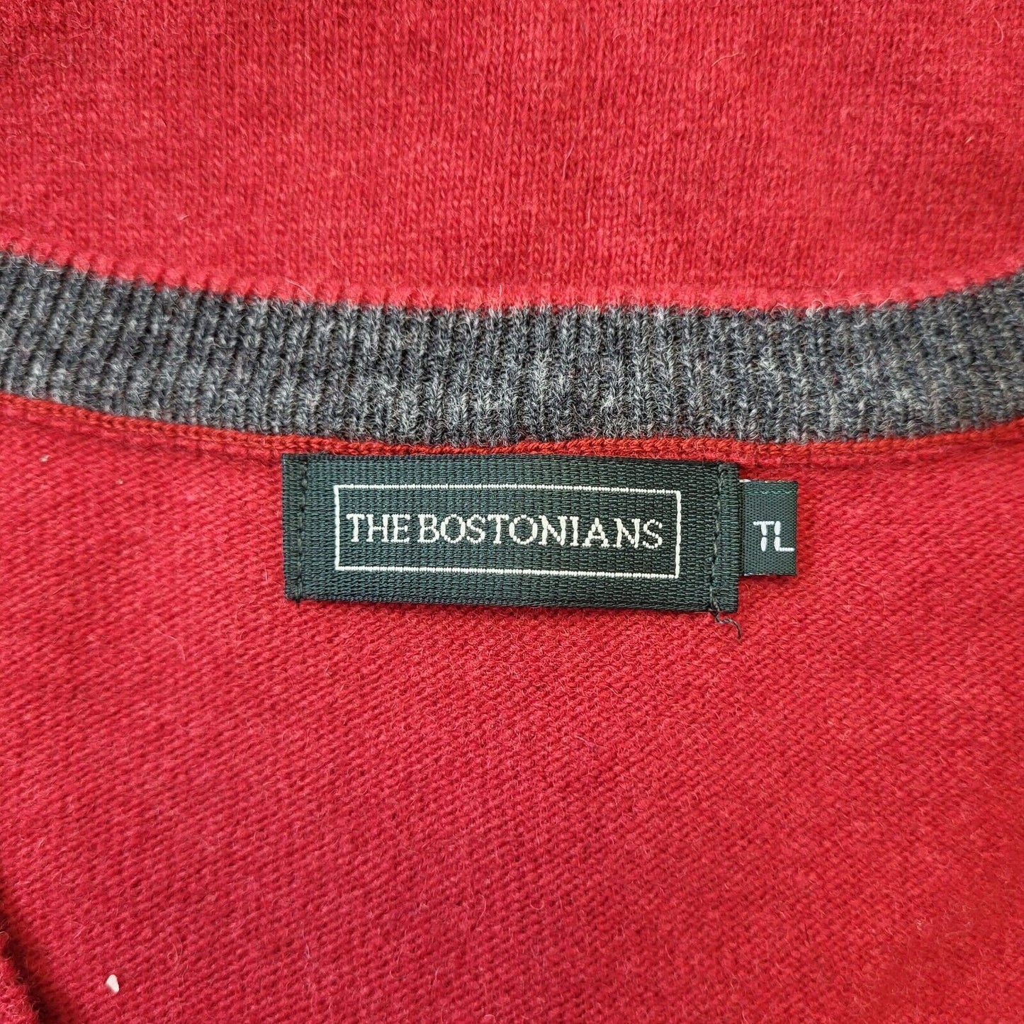 Bostonians 90s Vintage Red Lambswool Sweater Vest Men's Size Large
