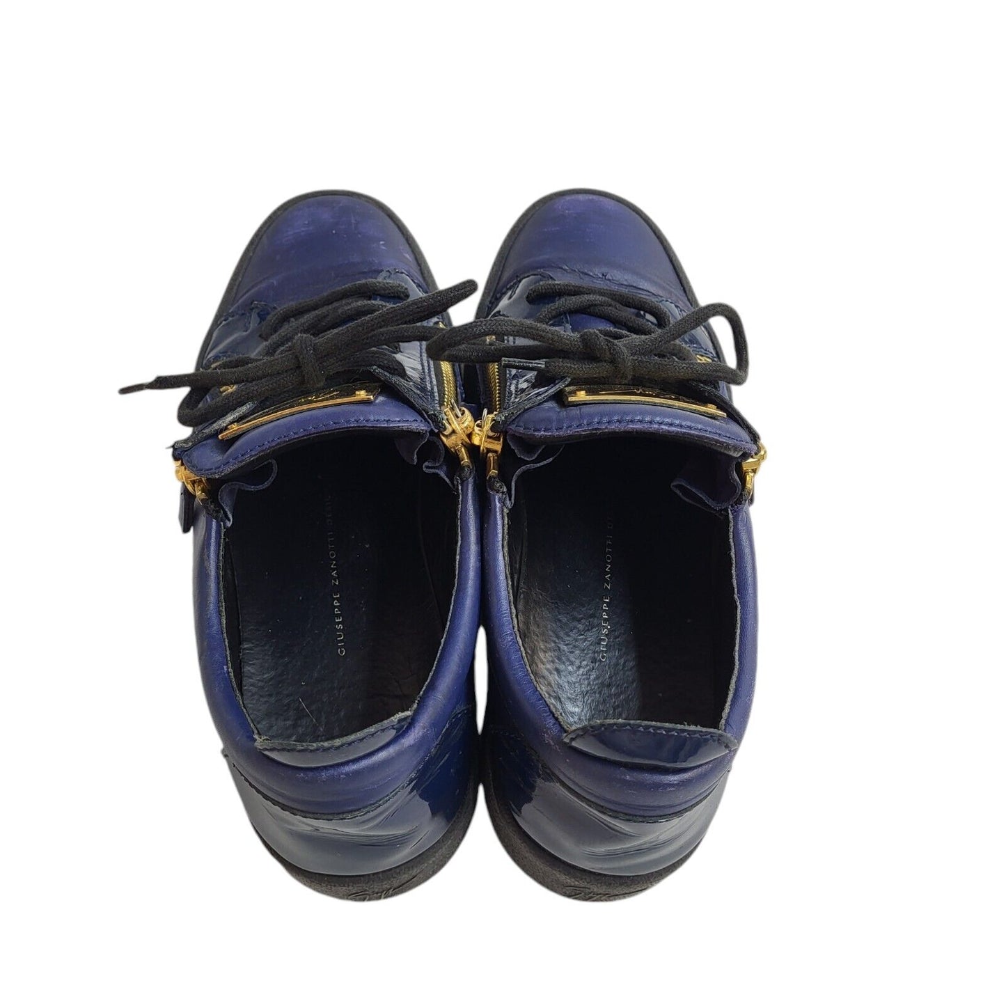Giuseppe Zanotti Dark Blue Leather Casual Flat Shoes Uk Women's Size 9