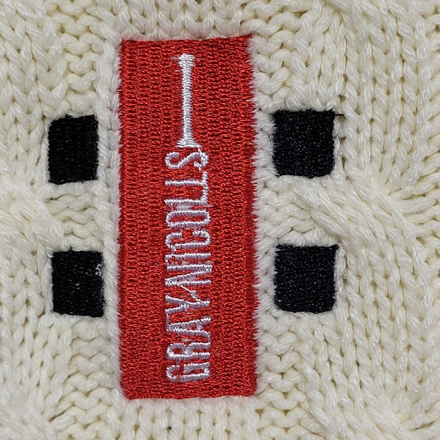 Grey Nicolls Vintage 80's Cricket Cream V-Neck Knitted Jumper Mens UK Size XS