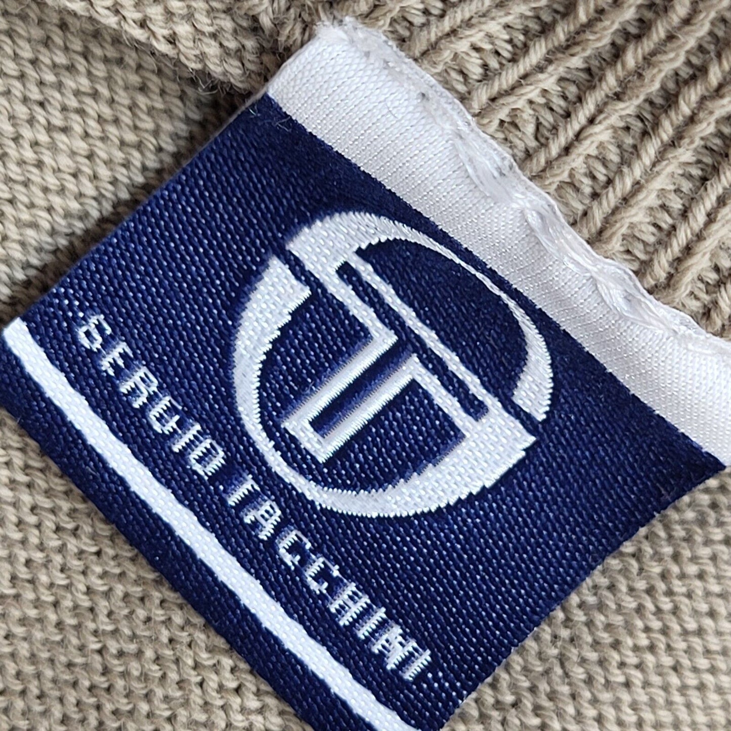 Sergio Tacchini Vintage 90's Beige Jumper UK Men's Size Small