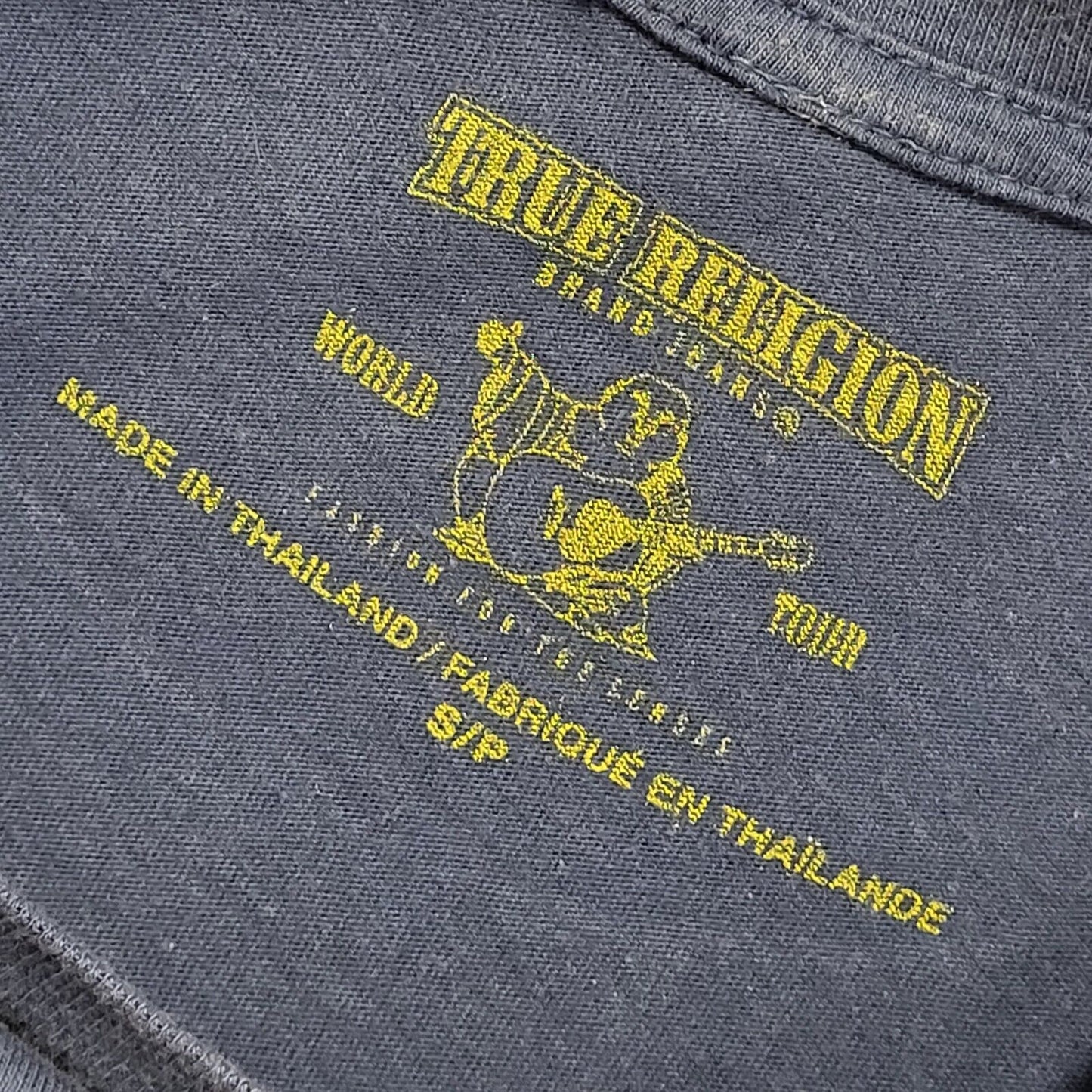 True Religion Blue Vintage Y2K Short Sleeve T-Shirt Uk Men's S