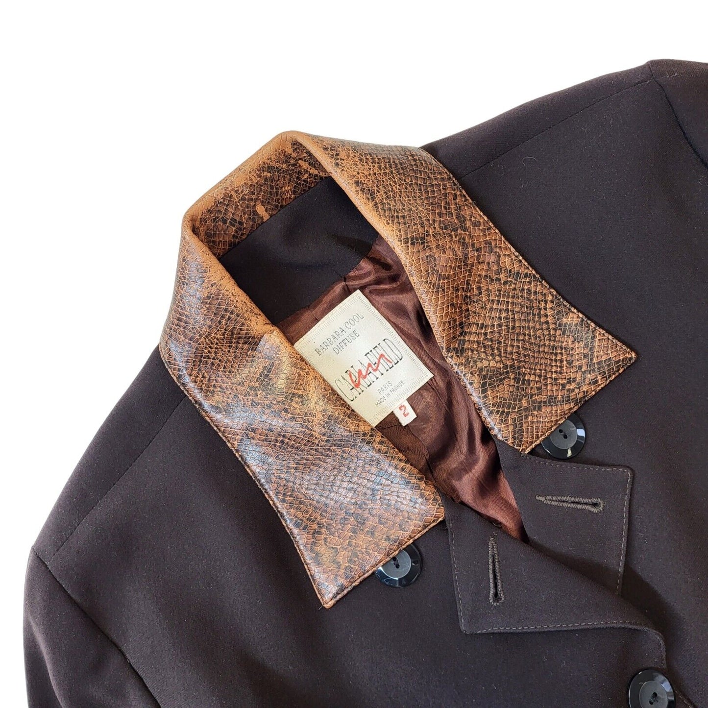 Carla Field 80s Vintage Brown Button Up Jacket Women's Size 16